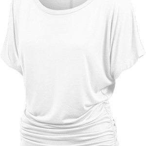 MBJ Women's Solid Short Sleeve Boat Neck V